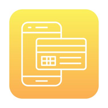 Kart ödemesi. Mobil ödeme ana hatları vektör simgesi