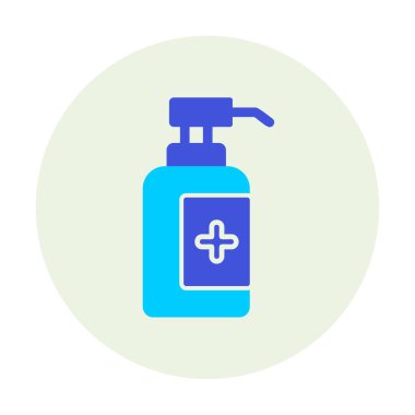 Dezenfektan şişesi ikonu. vektör illüstrasyonu 