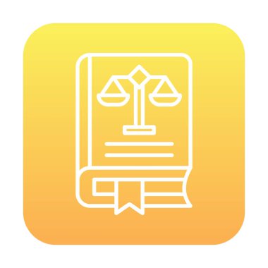 Hukuk kitabı. Web simgesi basit illüstrasyon 