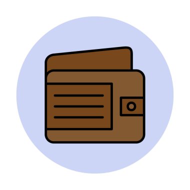 Cüzdan web simgesi, vektör illüstrasyon tasarımı