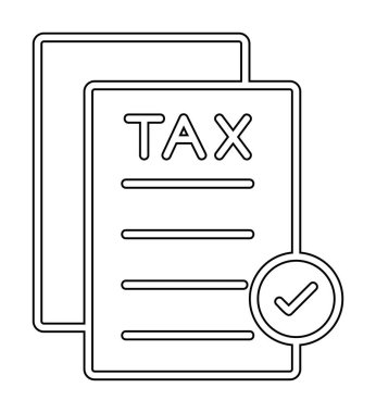 düz tasarım vektör illüstrasyon vergisi onayı