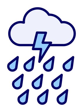 yağmur simgesi, vektör illüstrasyonu  