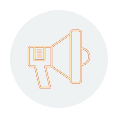 megafon simgesi vektörü web ve mobil tasarımınız için beyaz arkaplanda izole edilmiş, megafon logosu konsepti 