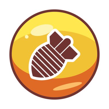 Atom Bombası Web simgesi, vektör illüstrasyonu