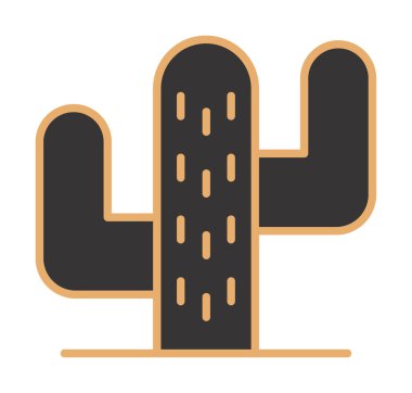 Kaktüs simgesi, basit tasarım çizimi  