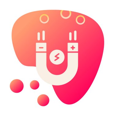 Mıknatıs düz simgesinin vektör çizimi 