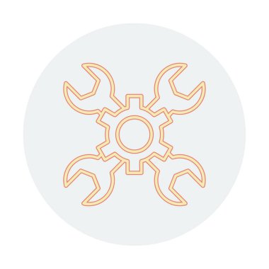 Servis ve vites simgesi. vektör grafiği