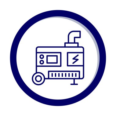 Elektrik Üretici simgesinin vektör çizimi                                        