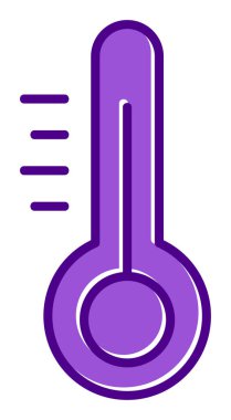 Modern termometre simgesinin vektör çizimi 