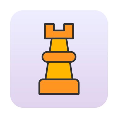 Satranç kalesi için vektör simgesi