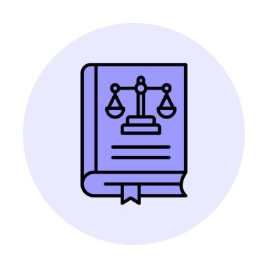 Hukuk kitabı. Web simgesi basit illüstrasyon 