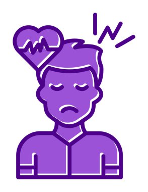 Taşikardi. Web simgesi basit illüstrasyon 