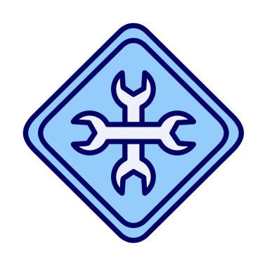 Yapı simgesi vektör illüstrasyonu. Bakımın vektör logosu                              