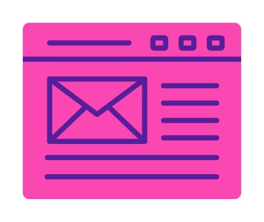 düz bilgisayar e- posta ileti simgesi 