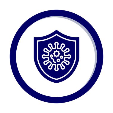 Virüs koruma simgesi vektör illüstrasyonu