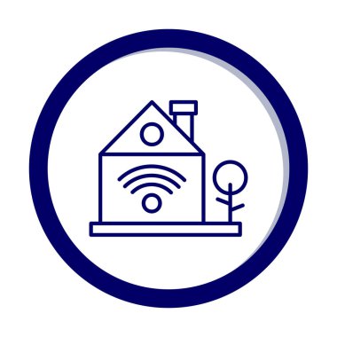 akıllı ev renkli vektör simgesi