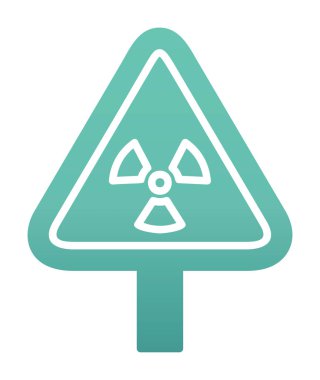 Radyasyon işareti. Web simgesi basit tasarım