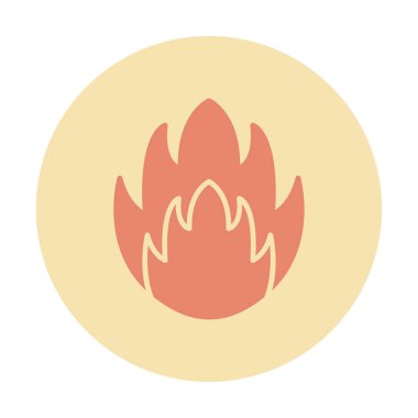 Ateş simgesi tasarımının vektör illüstrasyonu