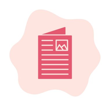 Broşür simgesi vektör illüstrasyonu