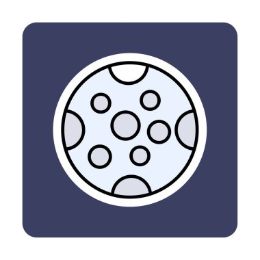 Dolunay düz ikonu. vektör illüstrasyonu 