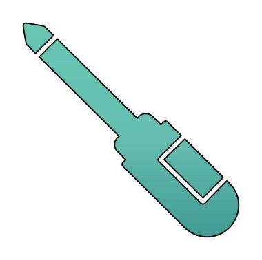 tornavida aracı izole edilmiş simge vektör çizimi