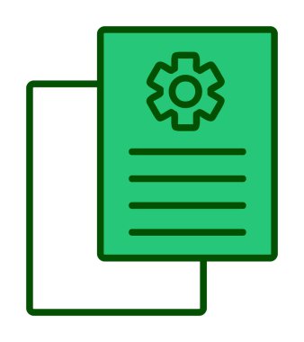 Çalışma Raporu. Web simgesi basit illüstrasyon