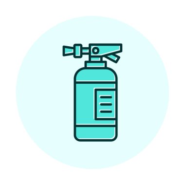 Yangın söndürücüsü. Web simgesi vektörü