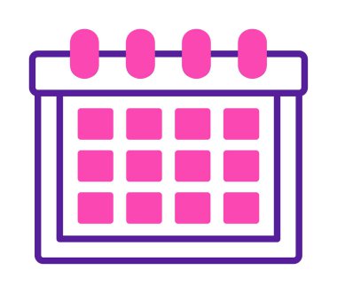 Takvim simgesi vektör illüstrasyonu