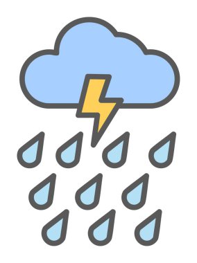 yağmur simgesi, vektör illüstrasyonu  