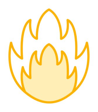 Ateş simgesi tasarımının vektör illüstrasyonu