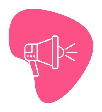 megafon simgesi vektörü web ve mobil tasarımınız için beyaz arkaplanda izole edilmiş, megafon logosu konsepti 