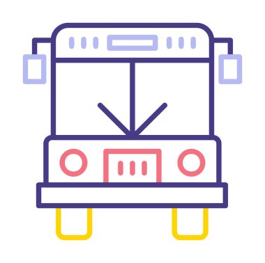 bus simgesi, vektör illüstrasyonu