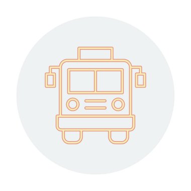 bus simgesi, vektör illüstrasyonu