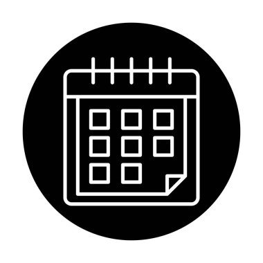 Takvim simgesi vektör illüstrasyonu