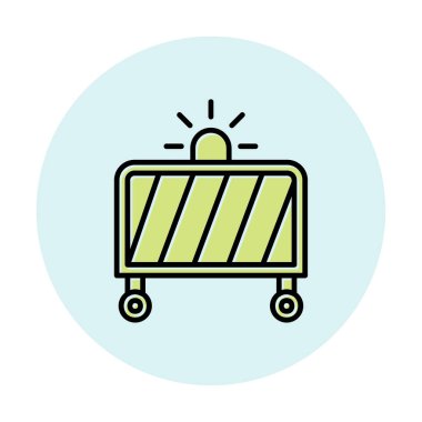 çit web simgesi, vektör çizim 