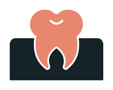 Azı dişi simgesi, vektör illüstrasyonu  