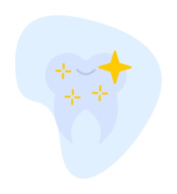 Sağlıklı Temiz Diş tıbbi ikon vektör çizimi                          