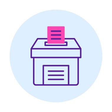 Oy kutusu. taslak vektör simgesi düz illüstrasyon 