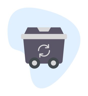 Çöp vektörü simgesi geri dönüşüm işareti