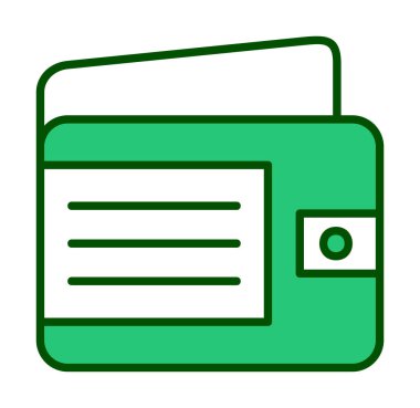 Cüzdan web simgesi, vektör illüstrasyon tasarımı
