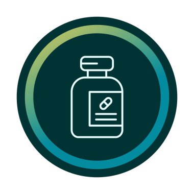 ilaç şişesi simgesi, vektör illüstrasyonu