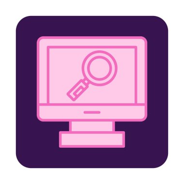 Büyütücü cam çizgi simgesi, arama konsepti