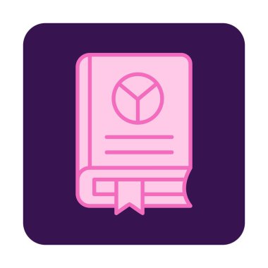 Yer imli kitap. Web simgesi basit illüstrasyon