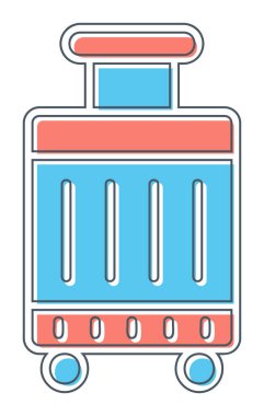 bavul ikonu vektör illüstrasyonu 