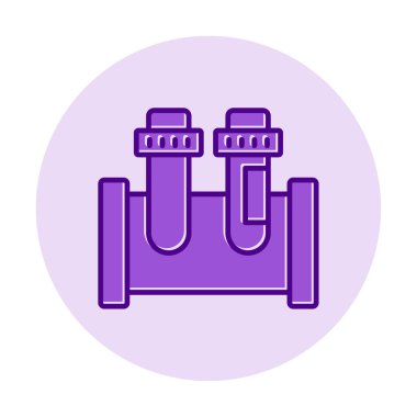 test tüpleri vektör düz renk simgesi 