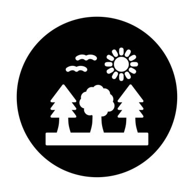 forest icon, vector illustration simple design