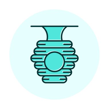 Arı kovanı simgesi vektör illüstrasyonu