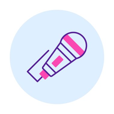 mikrofon web simge vektör çizim 