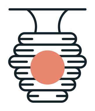 Arı kovanı simgesi vektör illüstrasyonu