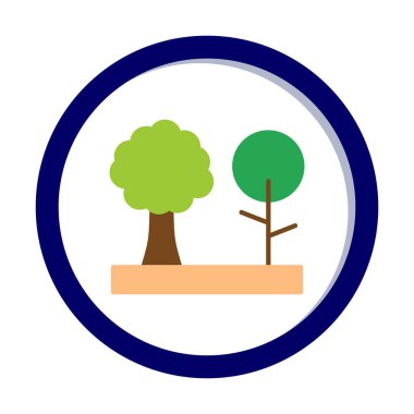 Kişisel ve ticari kullanım için ağaç simgesi vektör illüstrasyonu.